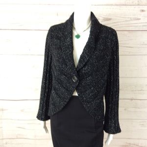 WHBM shimmer circle hem cardi